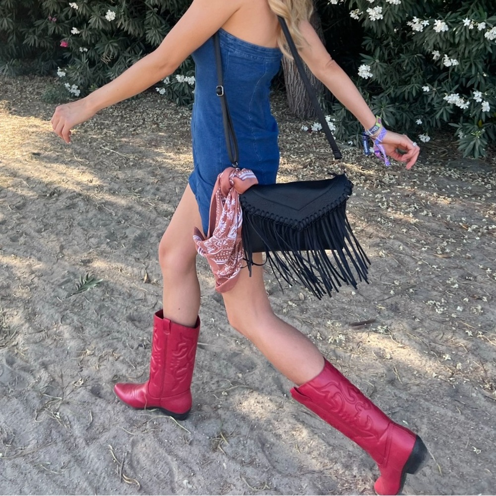 Red cowboy boots